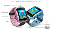 La versión actualizada embroma el reloj de los niños de la linterna del Smart Watch Q529 con la función de la cámara
