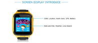Smart Watch elegante de las libras GPS de la pantalla táctil del color del teléfono del nuevo niño Q529 con la función de la cámara