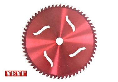 Cuchilla de cortador roja de cepillo del carburo de la capa del polvo para la hierba, hoja de sierra del diente de la circular 40 del TCT