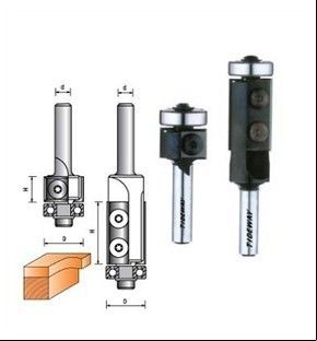 Brocas de fresadora CNC - trim Flush con cuchillas reversibles