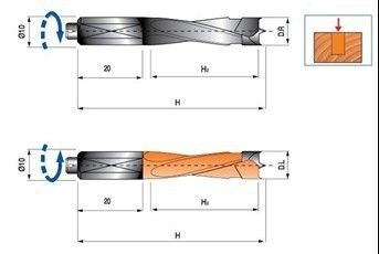 Puntas de acero y de carburo de carbono TCT brocas para múltiples máquinas de perforación