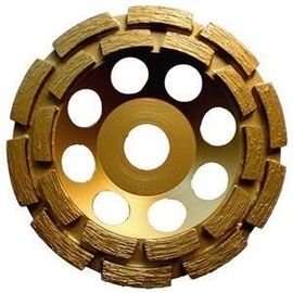 Muela abrasiva soldada sinterizada de la fila de la taza doble del diamante para el hormigón 3" 6" 7"
