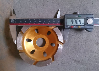 4" rueda de pulido concreta de la taza de la cuchilla del disco abrasivo del diamante del metal